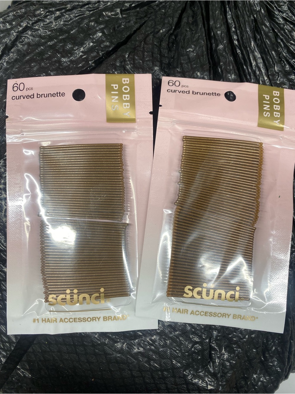 scunci Brunette Curved Bobby Pins – 2 Pack